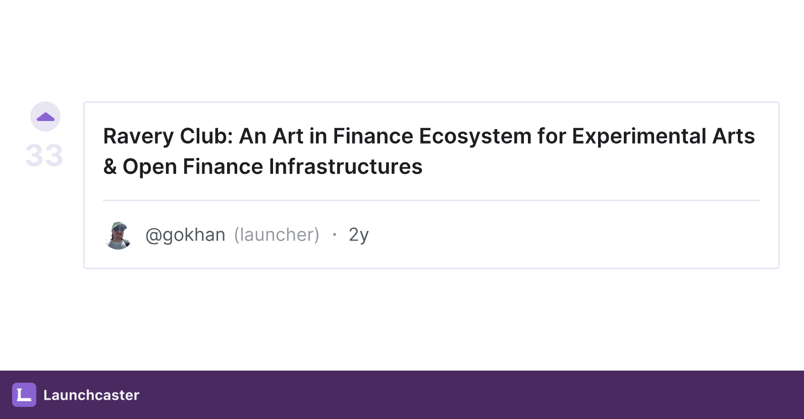 Ravery, an Experiment in Art in Finance, launches.